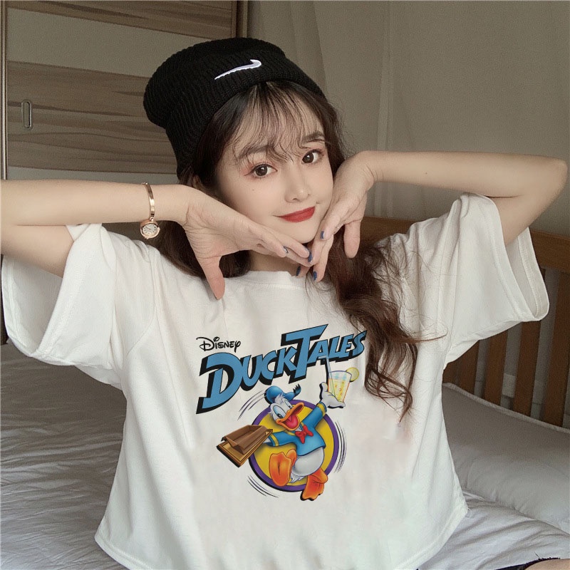 Áo Thun Crotop Form Rộng Unisex  Tay Ngắn In Hình DUCKTALES Ulzzang Style Hàn Quốc TTT0144