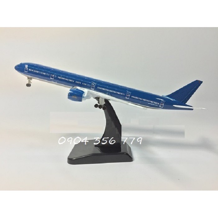 MÔ HÌNH MÁY BAY TĨNH B777-300ER  18CM CÓ BÁNH XE