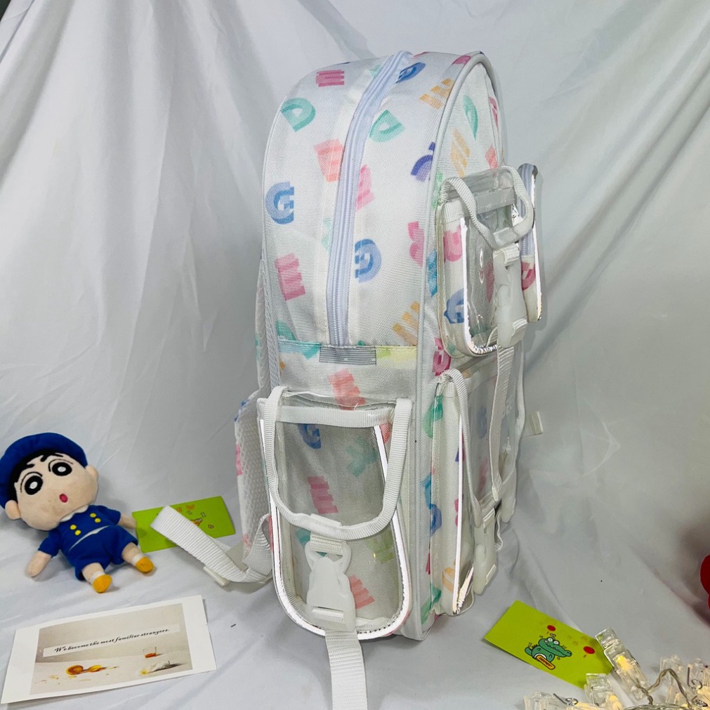 Balo Hoạ Tiết Chữ và Loang Degrey Basic Backpack