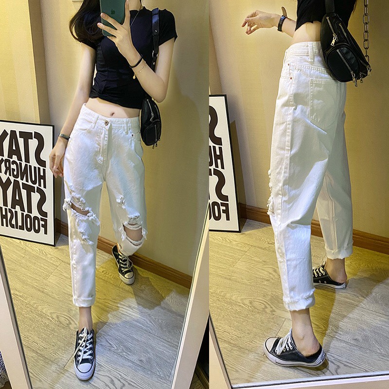 QUẦN JEAN BAGGY CẠP CAO HAIQUANG TUA GẤU CHẤT JEAN KHÔNG XÙ VẢI KHÔNG PHAI MÀU KỂ CẢ GIẶT MÁY