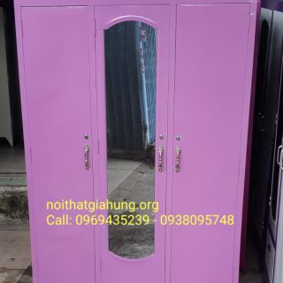Tủ sắt quần áo 3 cánh rộng 1m2 cao 1m8 tại hcm