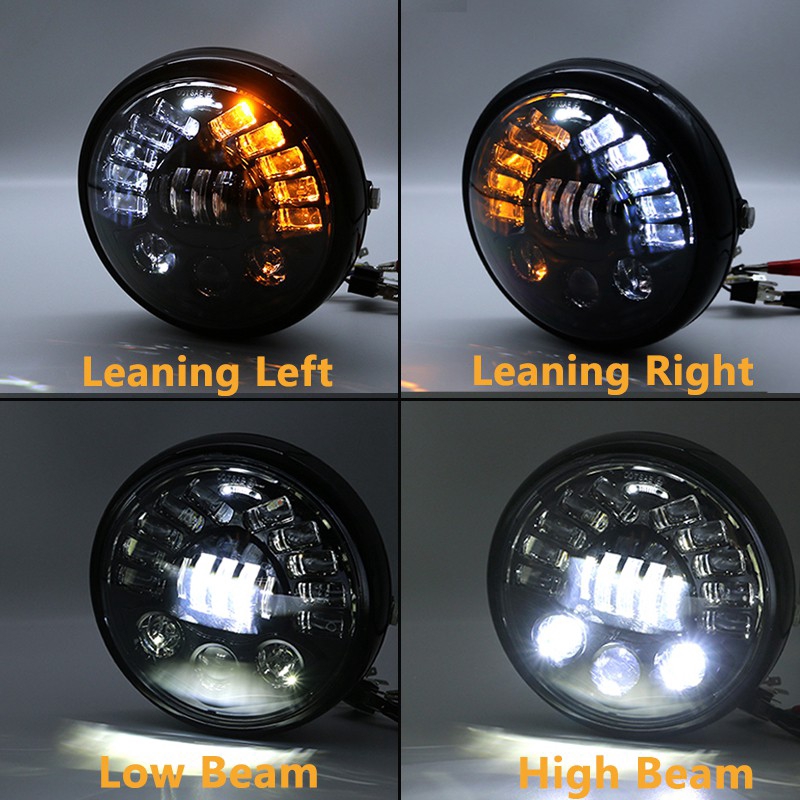 Mới Đèn Pha LED 7 Inch Cho Xe Mô Tô Harley Davidson YAMAHA BMW Cafe Racer