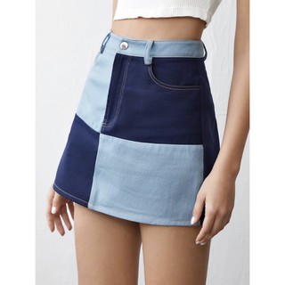 Chân váy Jeans caro dáng chữ A