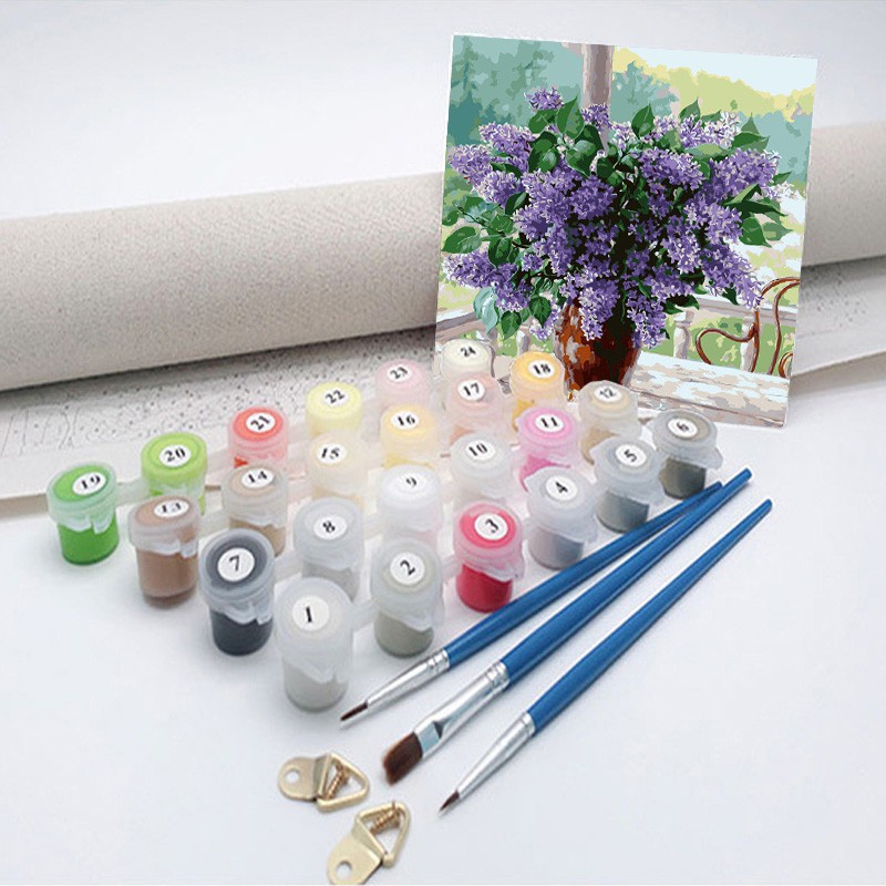 Bộ Tranh Sơn Dầu Trang Trí Tự Làm 40*50cm 01