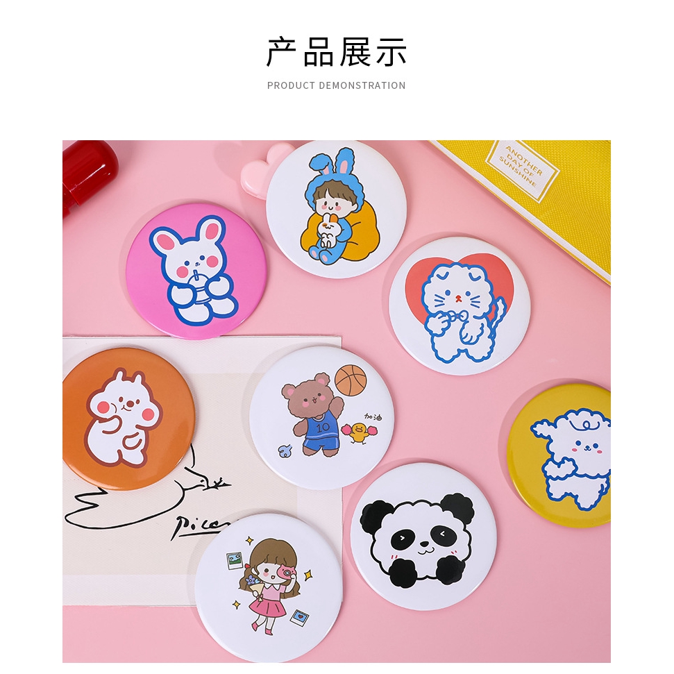 Gương Trang Điểm Hình Tròn Nhỏ Gọn Tiện Lợi