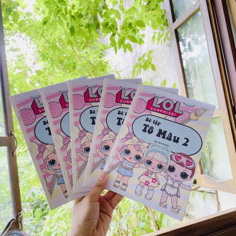 - Tranh tô màu cho bé chủ đề búp bê Lol Suprise, bé tập tô màu, tập cầm bút
