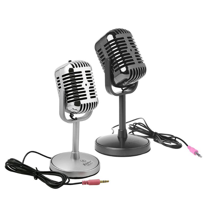 Micro thu âm chuyên nghiệp thiết kế cổ điển kèm giá đỡ chống sốc