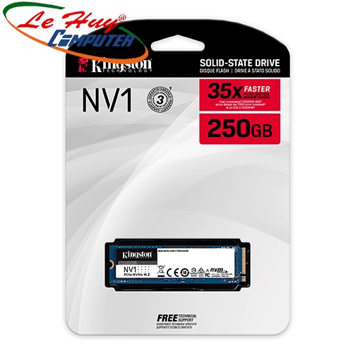 Ổ cứng SSD Kingston NV1 250GB NVMe PCIe Gen 3.0 x 4 (SNVS/250G)