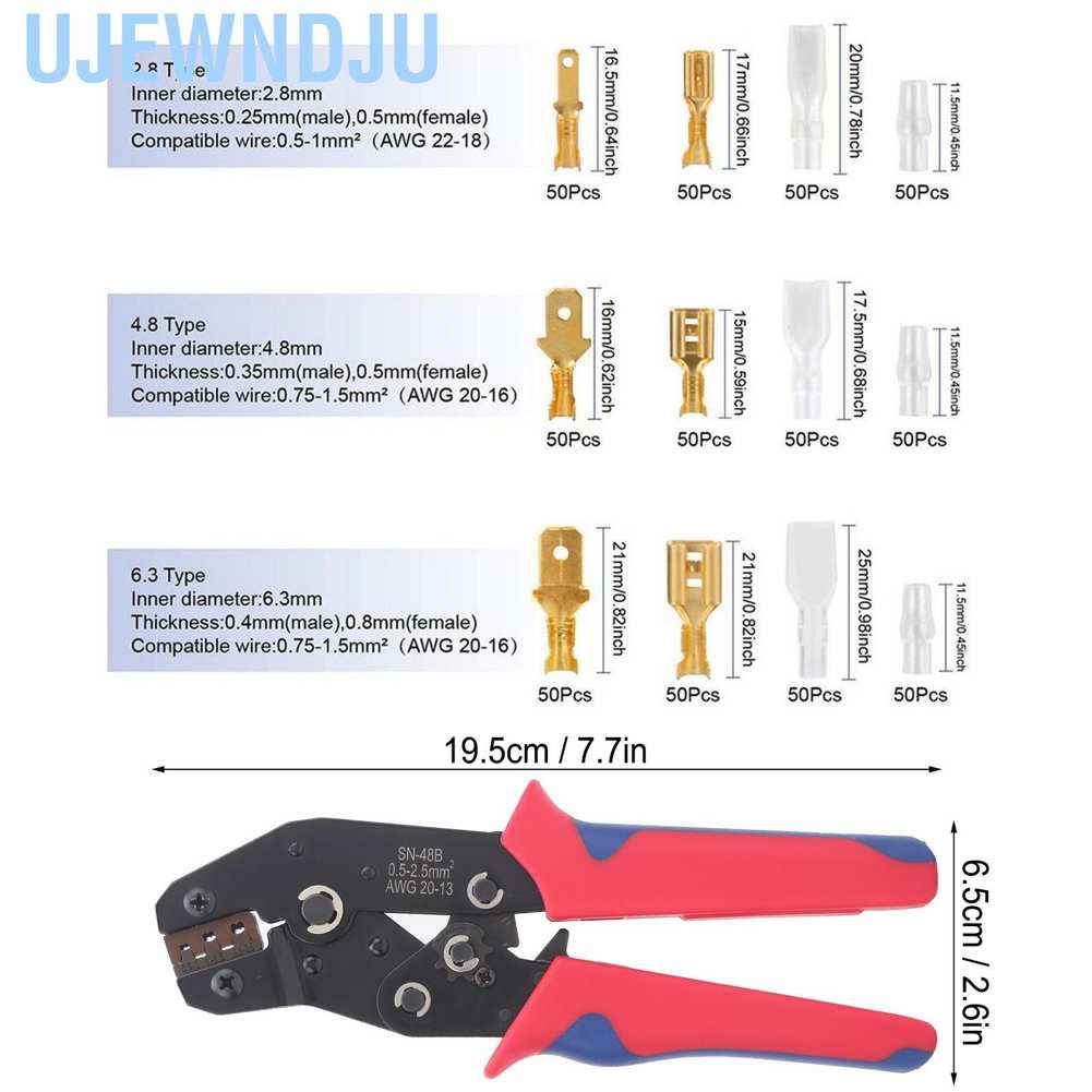 Set 600 Kìm Uốn Dây Điện 2.8 / 4.8 / 6.3type Chuyên Dụng | BigBuy360 - bigbuy360.vn
