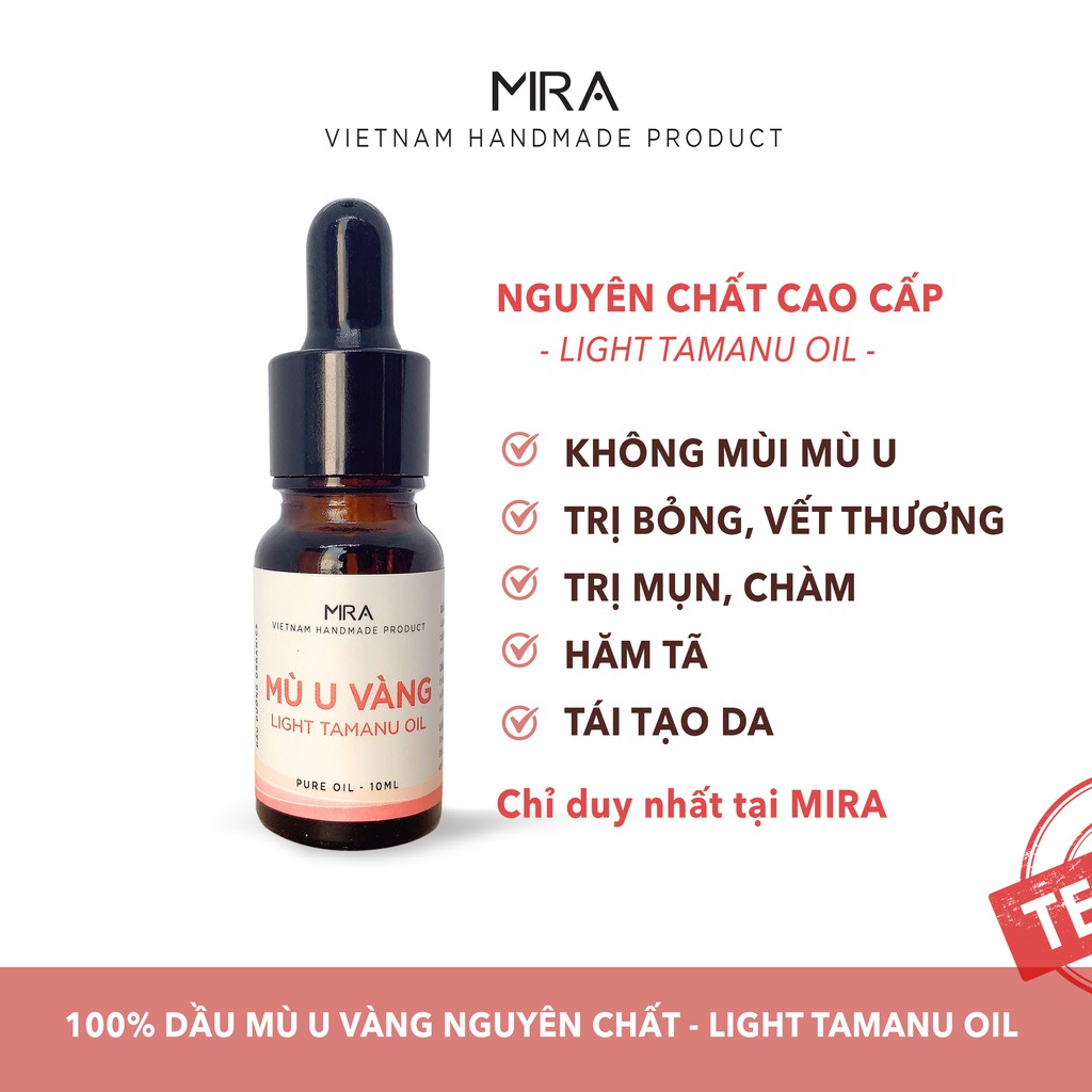 [GIAO NHANH] 100% DẦU MÙ U VÀNG NGUYÊN CHẤT - Light Tamanu Oil