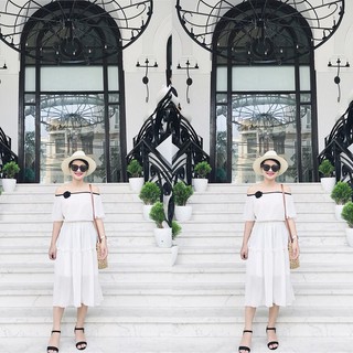 VÁY VON HOA TRỄ VAI HÀNG THIẾT KẾ