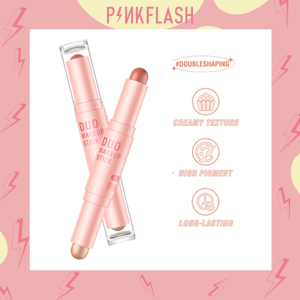 Thỏi Phấn Má Hồng 2 Trong 1 Trang Điểm Tạo Khối Bắt Sáng Lấp Lánh Mềm Mượt