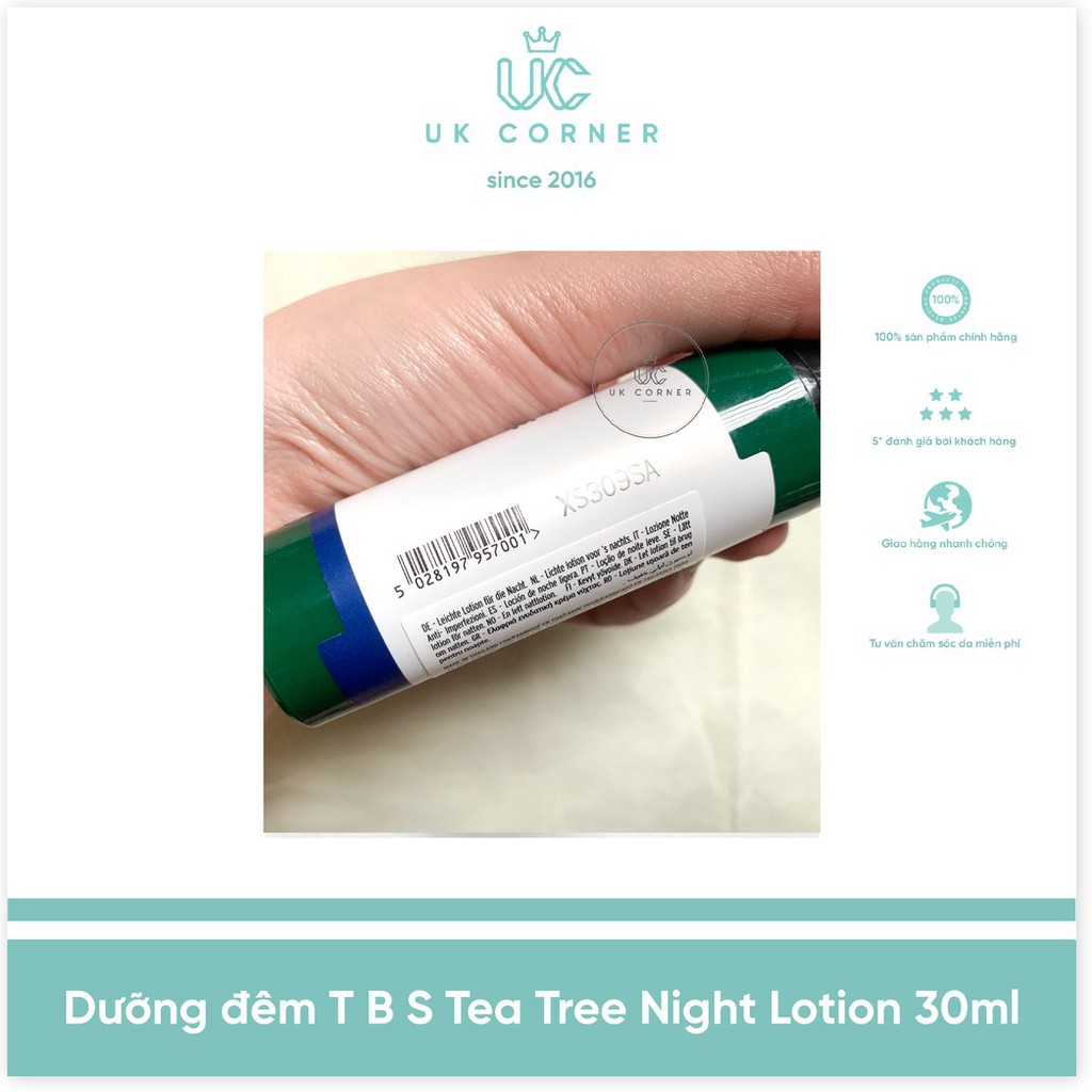 [Mã giảm giá mỹ phẩm chính hãng] Dưỡng đêm The Body Shop Tea Tree Night Lotion 30mL