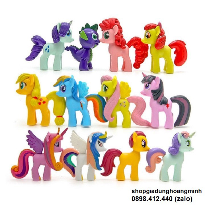 ngựa pony 12 con - set 12 ngựa pony