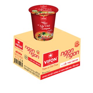 Thùng 24 Ly Mì Ngon Ngon Lẩu Thái Tomyum VIFON 60g/Ly