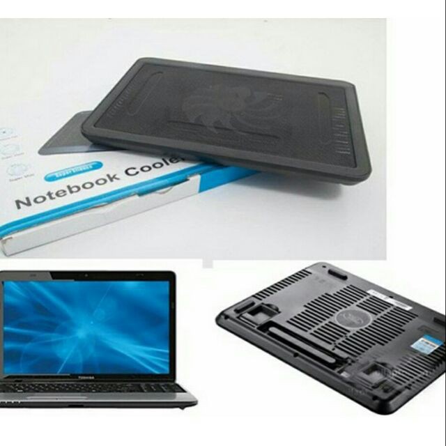 Đế Tản Nhiệt Laptop Cooler N19 1FAN dùng cho laptop 12 đến 15inch - Có ĐÈN LED, Full Box - Hàng xịn