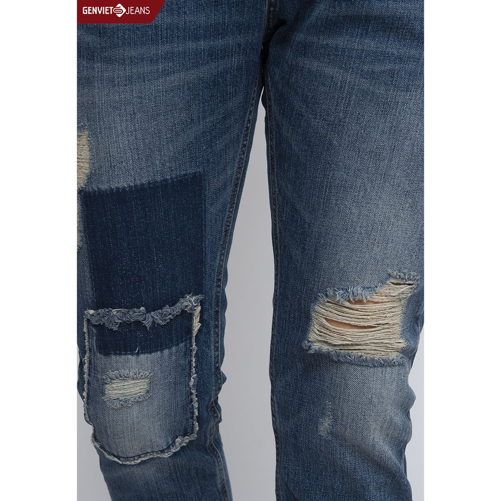  X1103J722 - Quần Dài GENVIET Jeans Nam Phối Xước | BigBuy360 - bigbuy360.vn