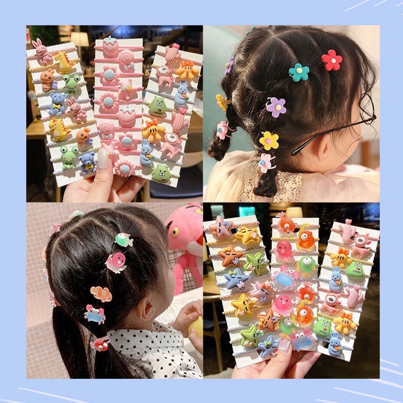 Dây Buộc Tóc Cao Su Họa Tiết Hoạt Hình Dễ Thương Cho Bé