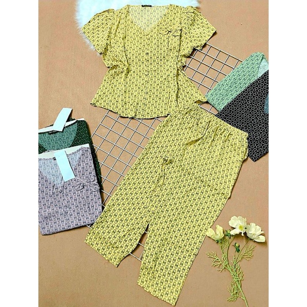 [55 đến 70kg] Đồ bộ nữ mặc nhà vải mango mịn mát, bộ mặc ngủ nữ đẹp | BigBuy360 - bigbuy360.vn