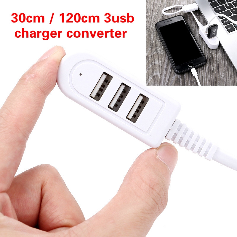 Bộ chia 3 cổng USB có cáp dài 30cm/120cm đa năng tiện lợi