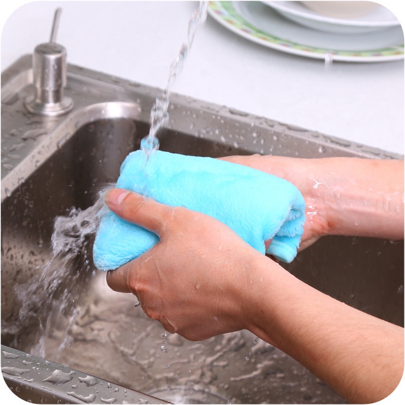 KHĂN LAU TAY NHÀ BẾP SIÊU THẤM NƯỚC, KHĂN LAU TAY COTTON có dây treo tiện lợi