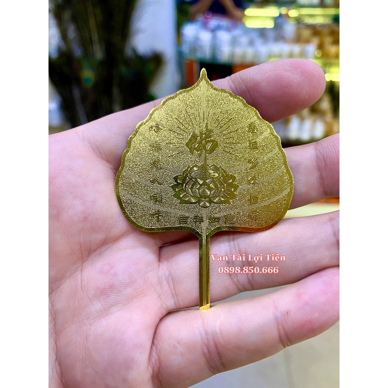 Lá Bồ Đề Quan Âm Bồ Tát Mạ Vàng May Mắn | BigBuy360 - bigbuy360.vn