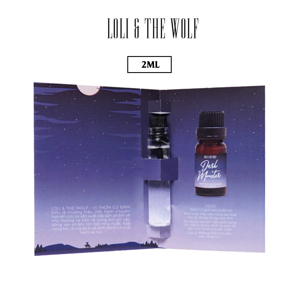 Nước hoa vùng kín nam Dark Monster chai 2ml nhỏ gọn tiện dụng - LOLI & THE WOLF | BigBuy360 - bigbuy360.vn