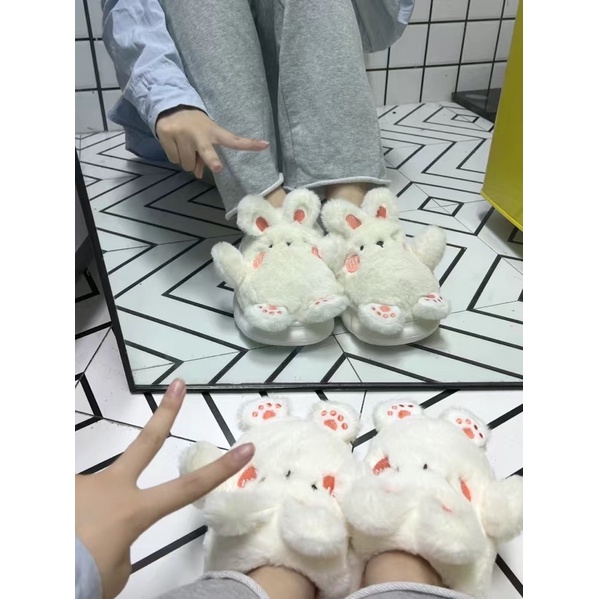 DÉP THỎ BÔNG🐰 ẤM ĐI TRONG NHÀ ĐẾ DÀY