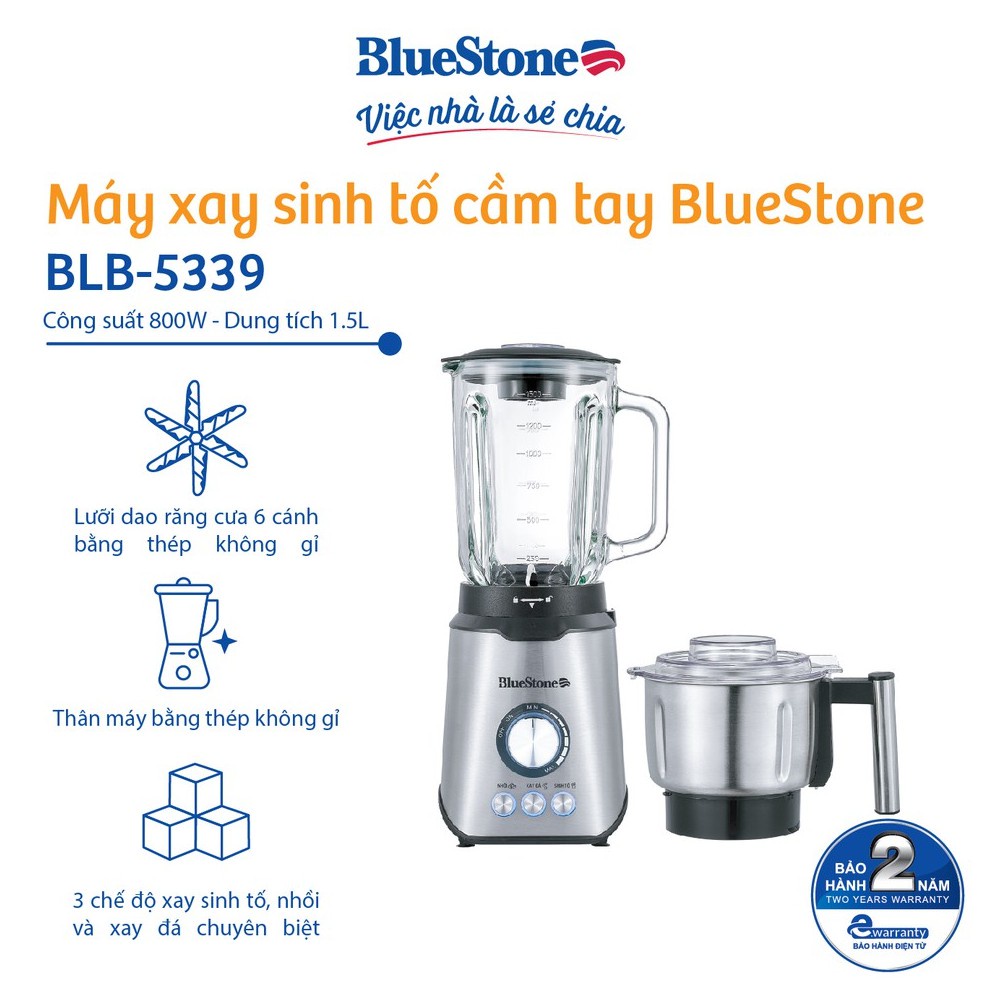 Máy xay sinh tố BlueStone BLB-5339 - Hàng Chính Hãng