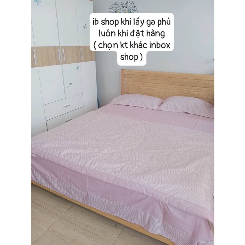 Bộ Chăn Ga Gối Cotton Đũi Thô , Chất Vải Mềm Mịn - Mẫu Kẻ Hot Tren Full Set 4 Món , Vỏ Gối Nằm Không Khóa Kéo | BigBuy360 - bigbuy360.vn