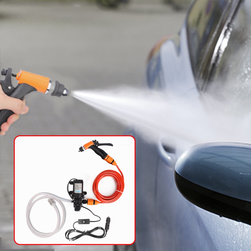 Bộ máy bơm nước rửa xe hơi áp suất cao 12V