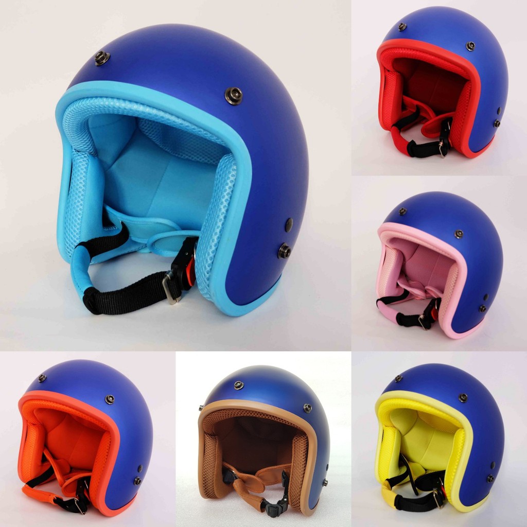 MŨ BẢO HIỂM 3/4 ĐẦU CAO CẤP MÀU ( XANH DƯƠNG NHÁM ) LÓT 6 MÀU-HÀNG C.TY-AN TOÀN-ĐẠT CHUẨN