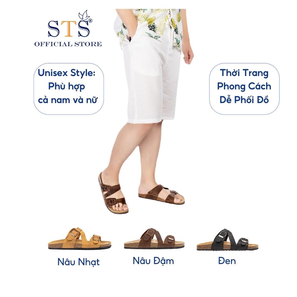 Dép Birken Unisex Nam Nữ Dep quai ngang chéo đế trấu bánh mì thấp ,siêu bền chống nước nhẹ ST25
