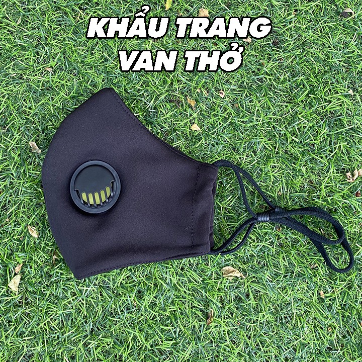 Khẩu trang có Van thở 2 lớp vải su Polo Style - Chống nước, dễ thở, đeo thoải mái không đau tai | BigBuy360 - bigbuy360.vn