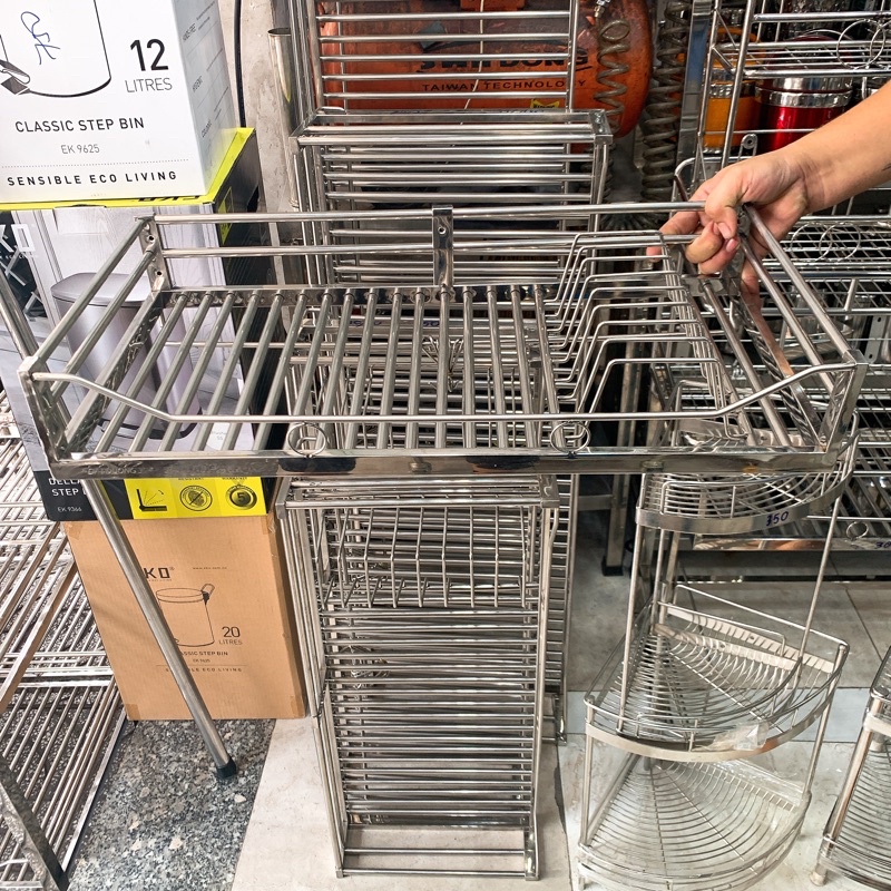 (Hoả Tốc) Kệ chén treo - INOX 304 - kèm đồ úp dĩa