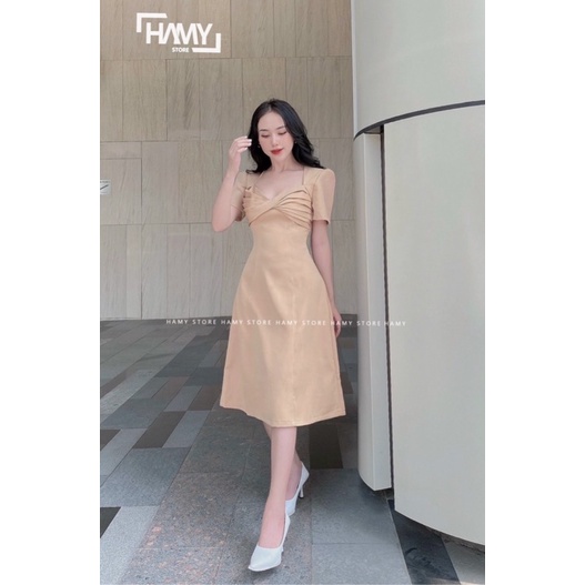 Đầm Tiểu Thư Xoắn Ngực