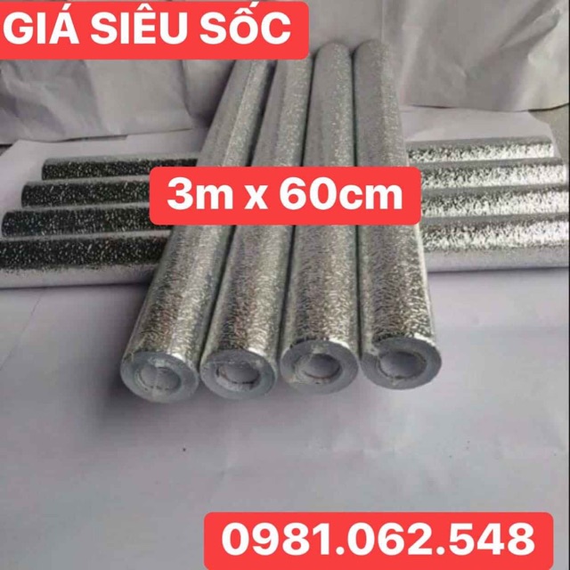 ❤GIÁ XƯỞNG❤️ CUỘN GIẤY BẠC DÁN BẾP 3mx60cm | BigBuy360 - bigbuy360.vn