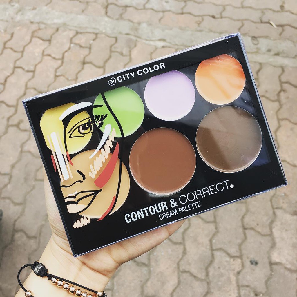 BẢNG CHE KHUYẾT ĐIỂM &amp; TẠO KHỐI CITY COLOR CONTOUR AND CORRECT CREAM PALETTE 7 Ô 32G