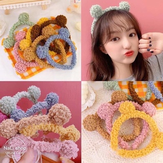 Cài tai gấu cute dễ thương, băng đô bờm tóc, make up skincare rửa mặt
