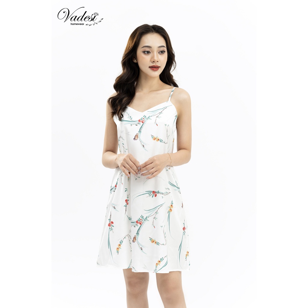 Váy Ngủ Hai Dây Sexy Gợi Cảm VADESI Lụa Satin Cao Cấp Quyến Rũ Đầm Ngủ 2 Dây Mềm Mại Hiện Đại Phong Cách Nhật