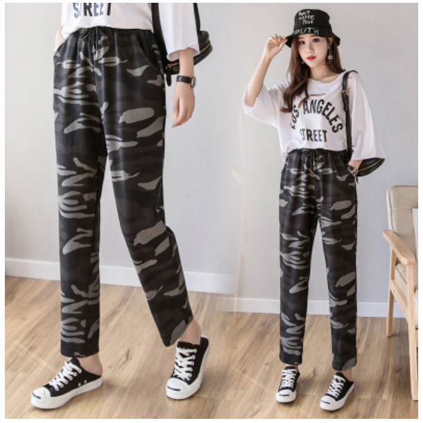 Quần Dài Lưng Thun Họa Tiết Rằn Ri Thời Trang Cho Nữ | BigBuy360 - bigbuy360.vn