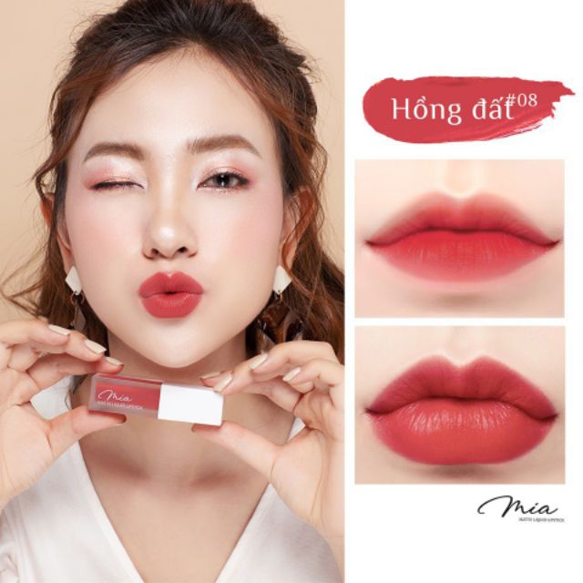 SON MIA- MATTE LIQUID LIPSTICK+ PHIẾU BẢO HÀNH CHÍNH HÃNG FULL BOX KÈM BẢNG MÀU