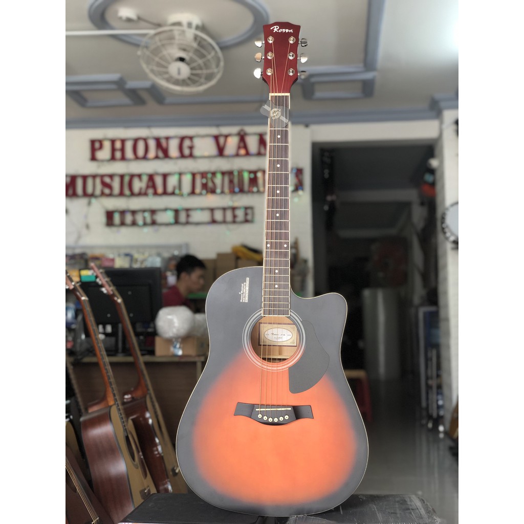 Đàn Guitar Acoustic Rosen G11 có EQ LC5 màu hoàng hôn