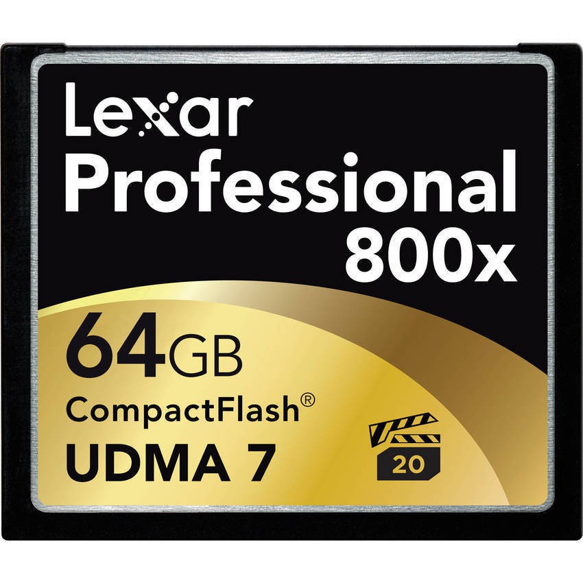 Thẻ nhớ CF Lexar Professional 800x 64GB (Đen)  
