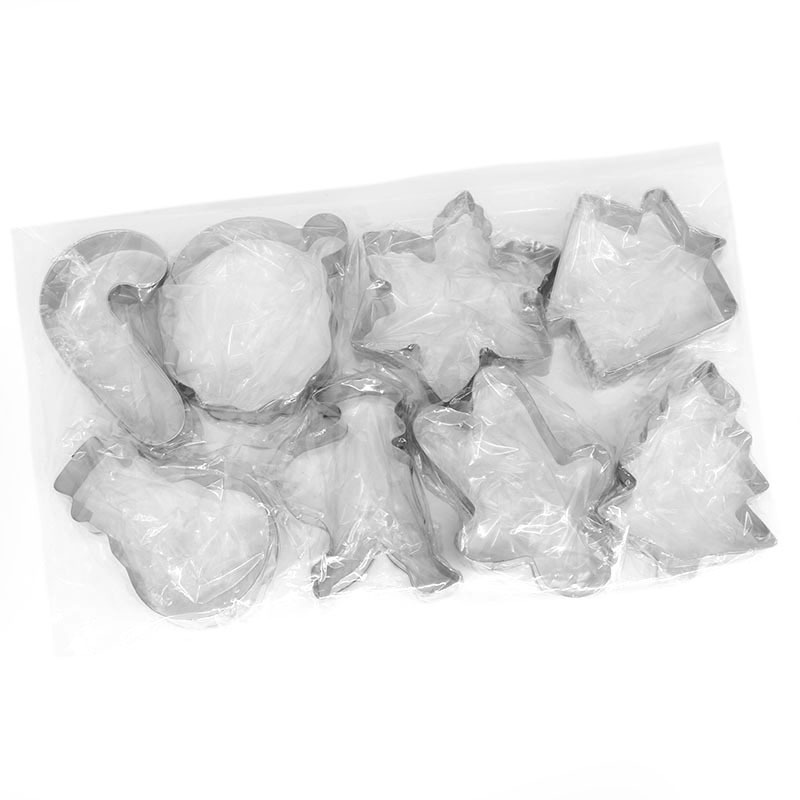 Set 8 khuôn cắt bánh quy làm từ thép không gỉ