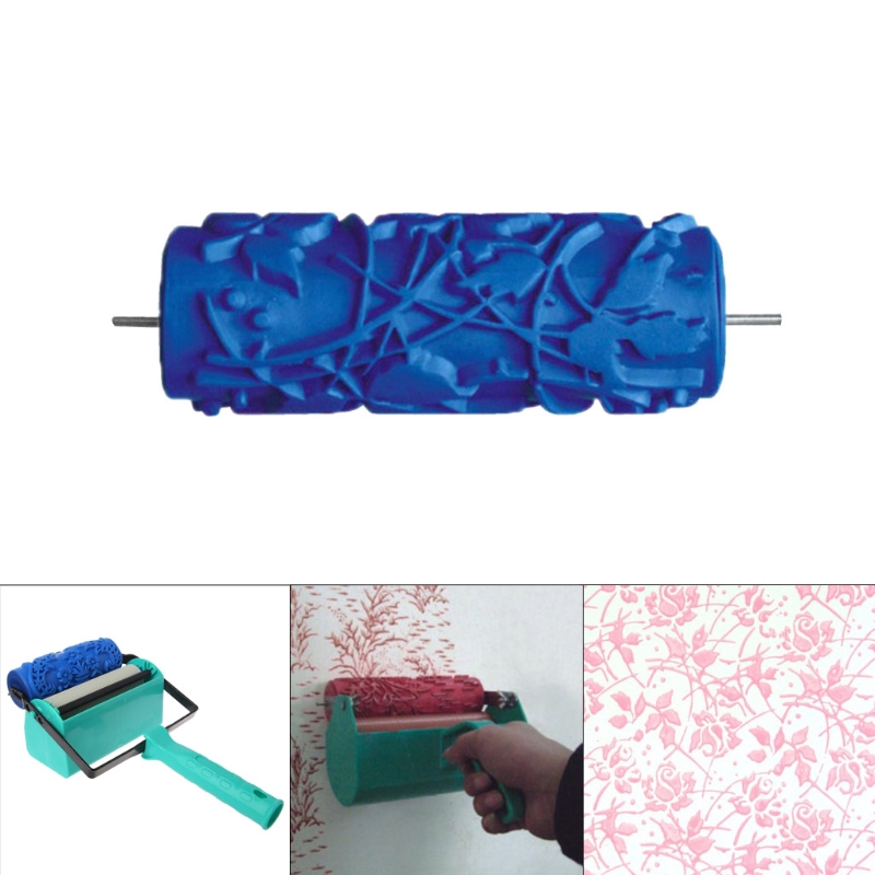 Cọ lăn sơn tường trang trí nội thất dập nổi hoa văn đẹp mắt 5'' 066Y