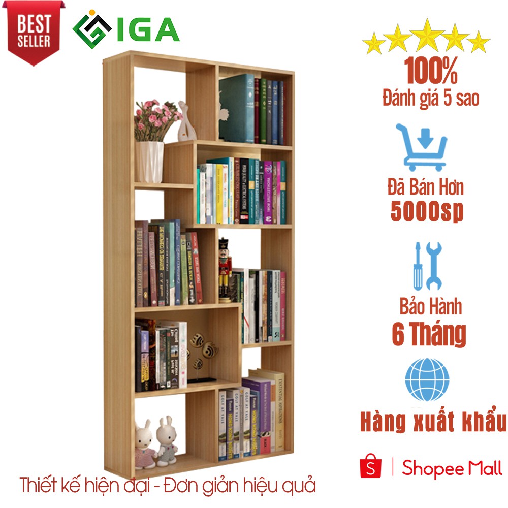 Kệ Sách Gỗ IGA Để Sàn Đa Tầng Thông Minh - GP42