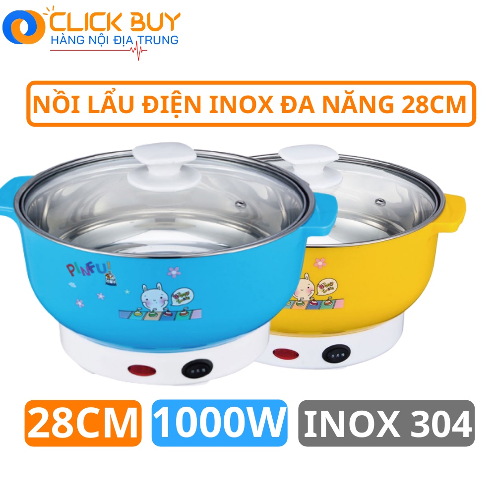 Nồi lẩu đa năng NIKAI 26CM dành cho cả gia đình - BẢO HÀNH 1 NĂM