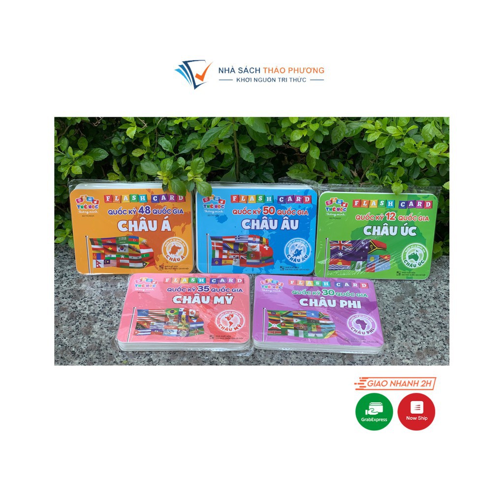 Bộ thẻ Flashcard Việt Hà chủ đề Quốc kỳ các quốc gia trên thế giới (12x16cm) song ngữ Việt Anh (phương pháp Glenn Doman)