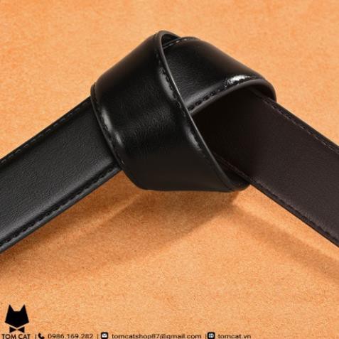 "Da Thật Xịn" Dây Lưng Nịt Nam Da Bò 3 Lớp Loại Trơn Xịn Khóa Đục Lỗ KT cm
